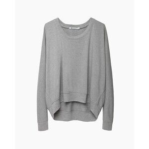 T by Alexander Wang Enzyme Washed French Terry Sweatshirt Gray Size S